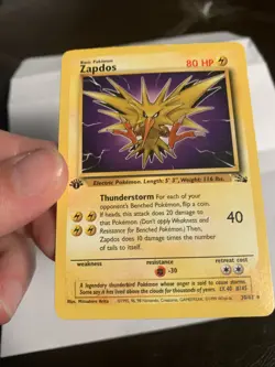 Pokemon TCG Zapdos Fossil 30/62 1st Edition - Image 2