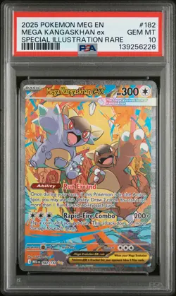 2025 POKEMON MEGA EVOLUTION SPECIAL ILLUSTRATION RARE MEGA KANGASKHAN EX PSA 10 - Image 1