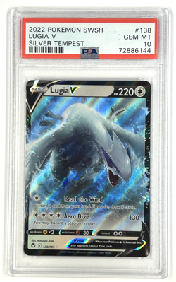 2022 Pokemon Sword & Shield Lugia V Silver Tempest PSA 10 - Image 1