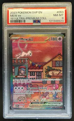 2023-25 Pokemon SV Black Star Promos SVP EN Mew ex #053 PSA 8 - Image 1