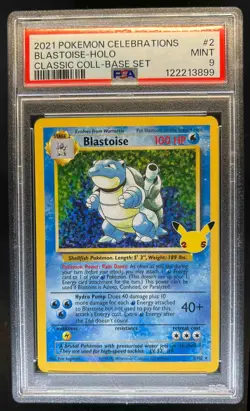 2021 Pokemon SWSH Celebrations Blastoise Classic Collection #2/102 PSA 9 - Image 1