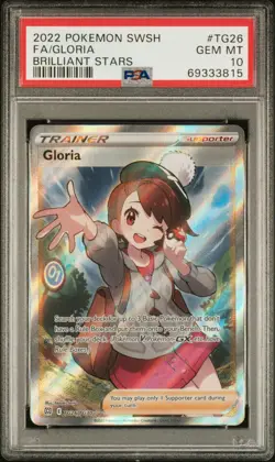 2022 Pokemon SWSH Brilliant Stars #TG26 Full Art Gloria Trainer PSA 10 Gem Mint - Image 1