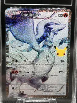 🔥TAG GEM MINT 10🔥RESHIRAM POKEMON CELEBRATIONS CLASSIC 113/114 FULL ART UR - Image 2
