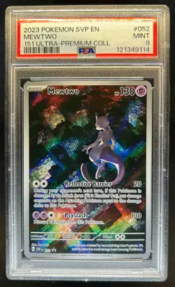 2023-25 Pokemon SV Black Star Promos SVP EN Mewtwo #052 PSA 9 - Image 1