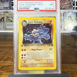 PSA 9 Dark Machamp 1st Edition Holo Pokemon Card Team Rocket 2000 Rare WOTC #10 - Image 5