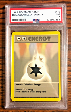 Double Colorless Energy Uncommon #96 - PSA NM 7 - Base Set Unlimited - Pokemon - Image 1