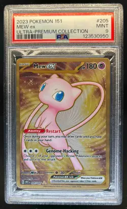 2023 Pokemon 151 Mew ex Ultra Premium Collection Metal #205/165 PSA 9 Mint - Image 1