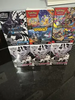 POKEMON TCG BOOSTER BUNDLE X6 LOT BLACK BOLT WHITE FLARE MEGA SURGING NEW SEALED - Image 1