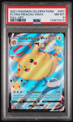 Flying Pikachu VMAX 007/025 Celebrations PSA 8 Pokemon TCG - Image 1