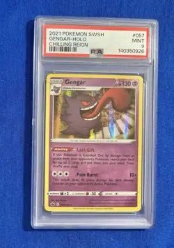 2021 Pokemon SWSH Chilling Reign Gengar Holo #057/198 PSA 9 - Image 1
