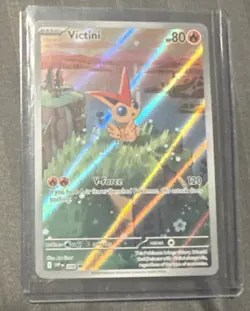 Pokemon TCG Victini SVP 208 Full Art Illustration Black Star Promo Rare Holo - Image 1