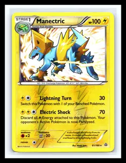 💥 2015 Pokemon XY Primal Clash Manectric Reverse Holo # 61/160 - Image 1
