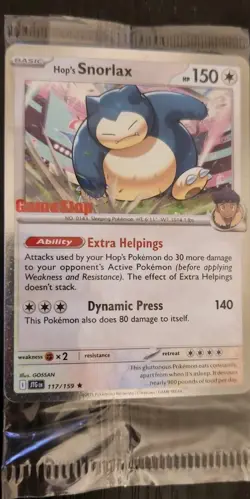 Pokemon Hop's Snorlax - 117/159 Gamestop Stamped Promo - NM/MINT - Image 1