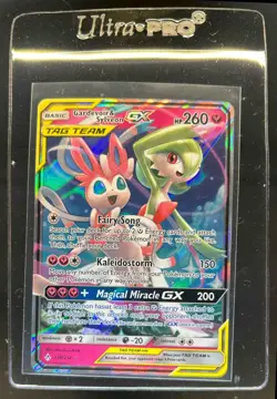 2019 Pokemon Sun & Moon Unbroken Bonds Gardevoir Sylveon Tag Team Holo #130/214 - Image 1