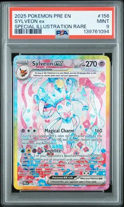 2025 POKEMON PRISMATIC EVOLUTIONS SPECIAL ILLUSTRATION RARE SYLVEON EX PSA 9 - Image 1