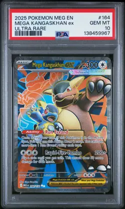 2025 POKEMON MEG EN-MEGA EVOLUTION ULTRA RARE #164 MEGA KANGASKHAN EX PSA 10 - Image 1