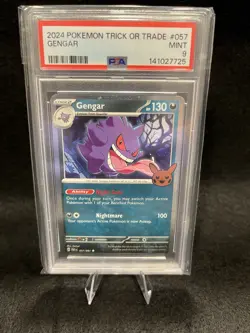 Pokemon Gengar Trick or Trade 2024 PSA 9 - Image 1
