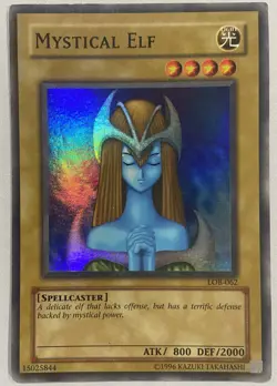 YuGiOh Mystical Elf LOB-062 Super Rare - Image 1