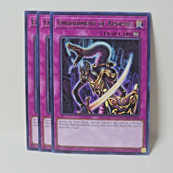 Yugioh! 3x Embodiment of Apophis MZTM-EN104 Rare 1st Ed NM - Image 1