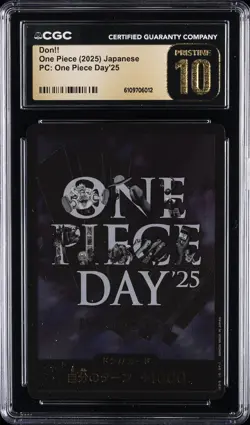 2025 ONE PIECE JAPANESE PC ONE PIECE DAY '25 DON!! CGC 10 PRISTINE - Image 1