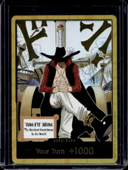 2026 One Piece The Azure Sea's Seven Dracule Mihawk Gold Don Card - Image 1