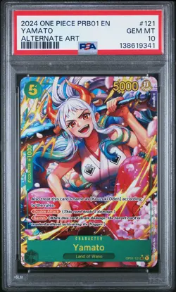 2024 ONE PIECE PRB01-PREMIUM BOOSTER ALTERNATE ART #121 YAMATO PSA 10 - Image 1
