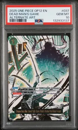 2025 ONE PIECE DEMON AURA NINE-SWORD ASURA BLADES DRAWN DEAD MAN'S GAME PSA 10 - Image 1