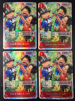 Ace & Sabo & Luffy SR OP13-007 Playset One Piece TCG Carrying On His Will NM - Image 1