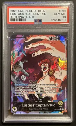 Eustass"Captain"Kid (099) (Parallel) OP10-099 Royal Blood Foil PSA 10 One Piece - Image 1