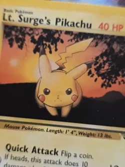 Lt. Surge’s Pikachu 84/132 Gym Challenge 1st Edition Commom Pokemon Card - Image 2