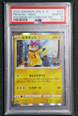 [PSA 10] Pikachu Holo PROMO 272/S-P Pokemon GO Card File Set Japanese 2022 - Image 1