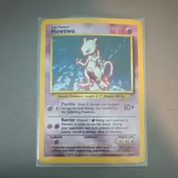 Pokemon Mewtwo Base Set 10/102 Holo Rare 60 HP Psychic Card 1999 English - Image 1