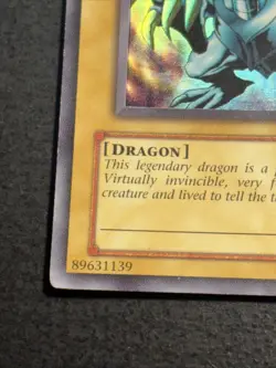 Blue Eyes White Dragon LOB-001 Ultra Rare Vintage Yu-Gi-Oh Card Heavy Played HP - Image 5