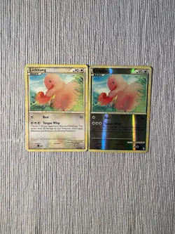 Pokemon TCG Lickitung Reverse Holo And Regular Cards Triumphant LP-MP - Image 1