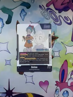 Bulma SB01-045 Gold Leader Dragon Ball Manga Booster Card Fusion World - Image 2