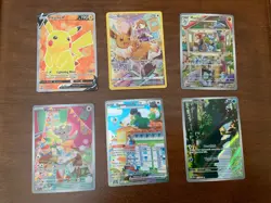 pokemon card lot 6 cards total cards are all different - Image 1