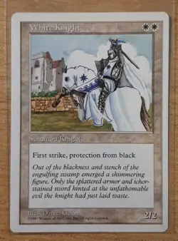 1997 MAGIC THE GATHERING 5TH EDITION WHITE KNIGHT TD25 - Image 1