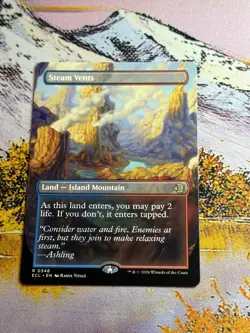 Steam Vents - Borderless Lorwyn Eclipsed MTG - Image 1