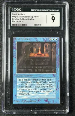 STEAL ARTIFACT CGC 9 1993 MAGIC: THE GATHERING MTG LIMITED EDITION ALPHA 1185 - Image 1