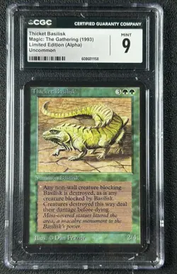 THICKET BASILISK CGC 9 1993 MAGIC: THE GATHERING MTG LIMITED EDITION ALPHA 1158 - Image 1