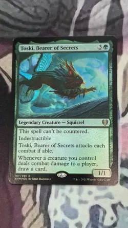 MTG Toski Bearer of Secrets Kaldheim 197/285 KHM Foil NM/M 💀DeathCoronaNerd💀 - Image 2