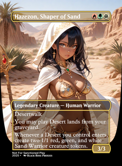 Hazezon, Shaper of Sands - MTG Anime Custom - Playtest- Not For Sanctioned Play - Image 1