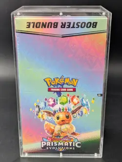 Pokemon TCG S&V Prismatic Evolutions Booster Bundle Display Case w/Acrylic Case - Image 1