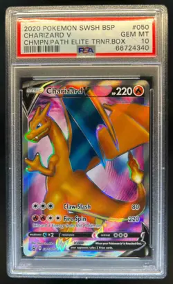 2019-2023 Pokemon SWSH Black Star Promos Charizard V #SWSH050 PSA 10 - Image 1