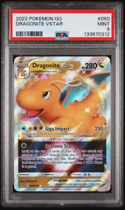 Dragonite VStar 050/078 Pokemon Go PSA 9 Pokemon TCG - Image 1