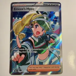Emcee's Hype - 220/182 Ultra Rare SV10: Destined Rivals Pokemon Full Art NM - Image 1