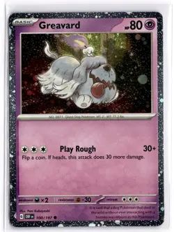 Pokemon TCG Greavard (Cosmos Holo) 100/197 Deck Exclusives Holo - Image 1