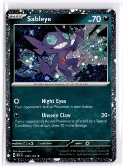 Pokemon TCG Sableye (Cosmos Holo) 136/193 Miscellaneous Cards & Products Holo - Image 1