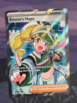 Emcee's Hype 220/182 Pokemon Destined Rivals Ultra Rare Near Mint - Image 1