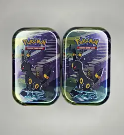 2x - Pokemon TCG Scarlet & Violet Prismatic Evolutions Umbreon Sealed Mini Tin - Image 1